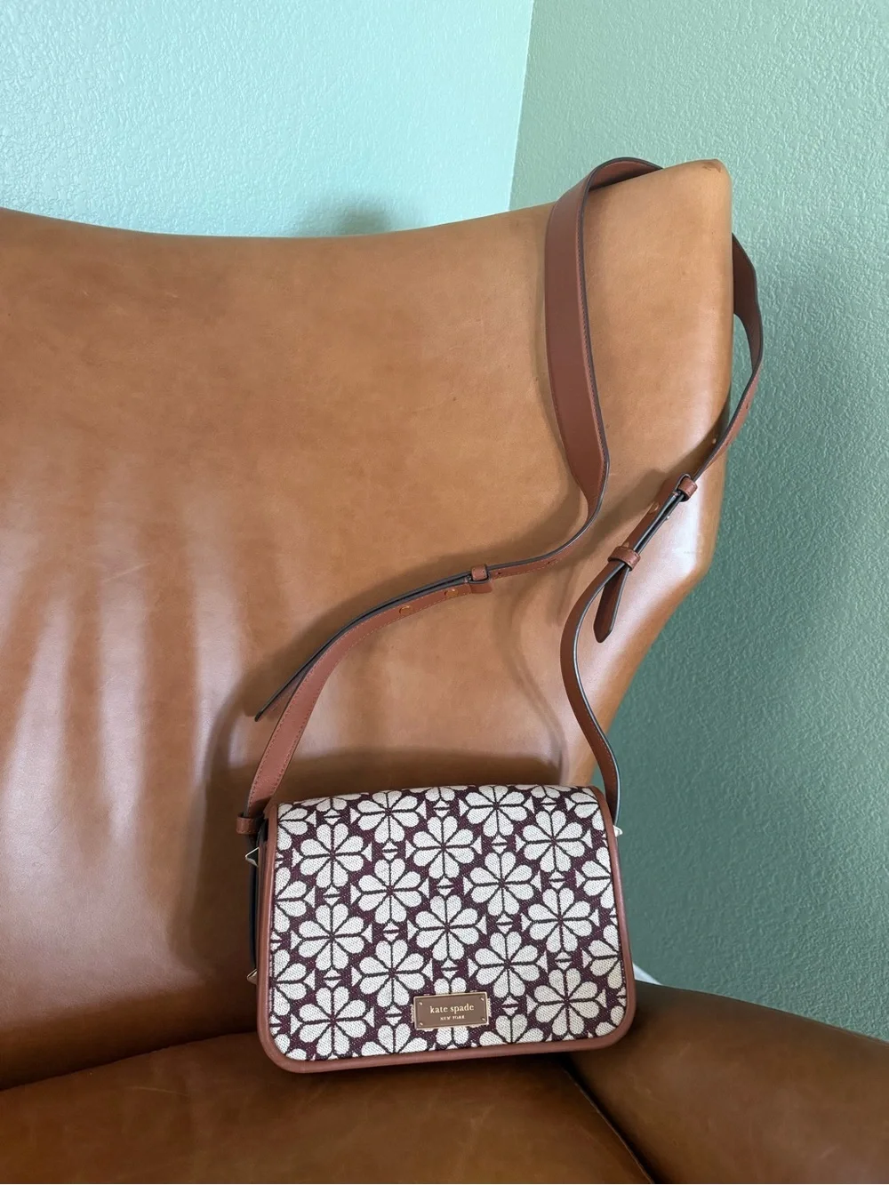 Kate Spade New York Flower Jacquard Flap Crossbody Bag